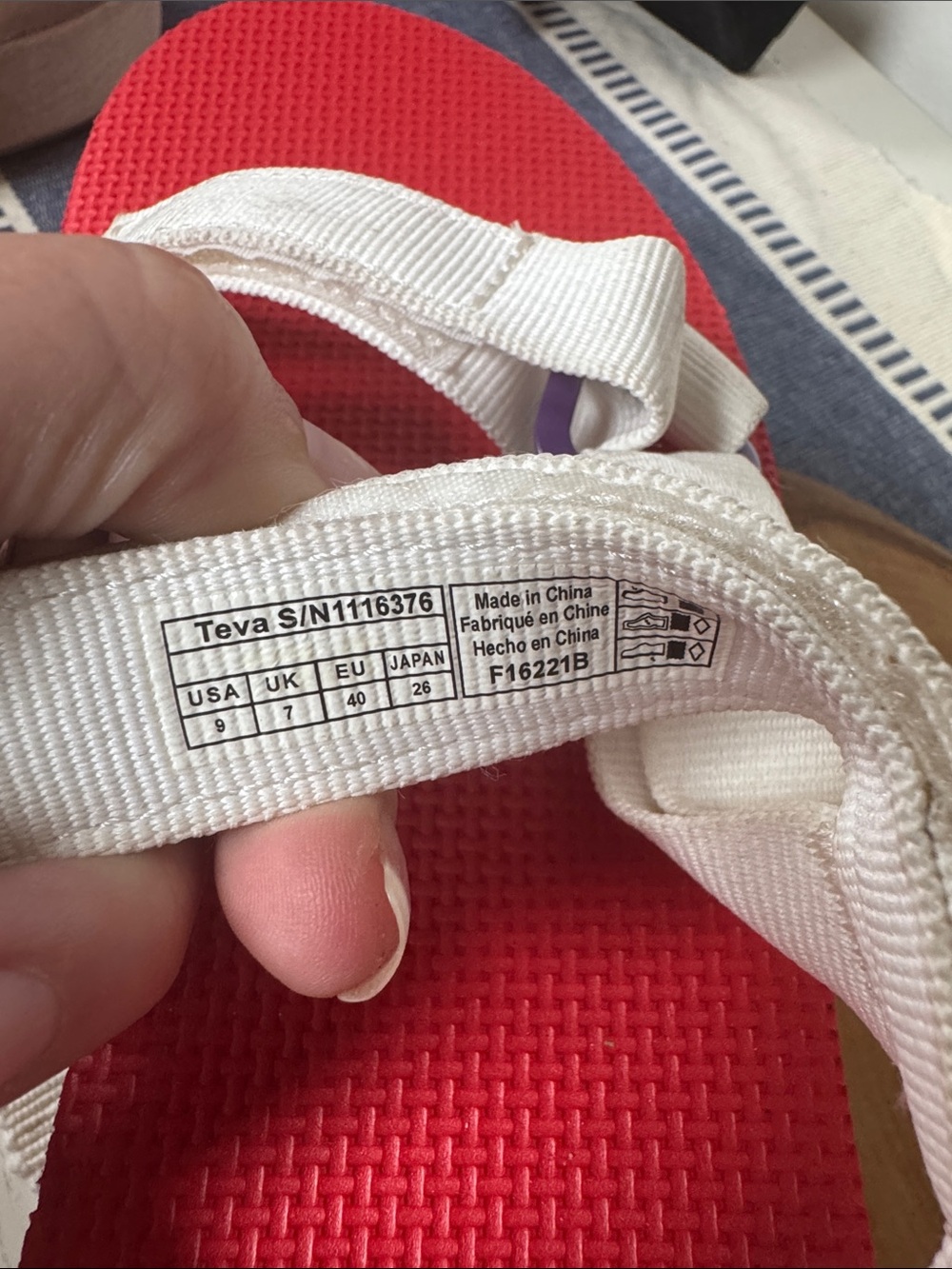 Teva White Sandals with Rainbow Platform - Picture 6 of 13